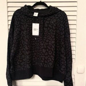 NWT Nike Dri-FIT Get Fit Pullover Black Animal Print Hoodie Womens Plus Size 2XL